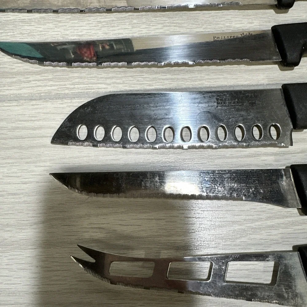 Philippe Richard Stainless Steel Kitchen Knives (Set of 7) Plastic Handle‎